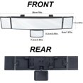 thumbnail image 4 of 15" Rear View Mirror with Baby Mirror,Car Panoramic Rearview Mirrors Extender,Clip on Large Wide Angle Rear View Mirror for Truck Car and SUV (White) White 15" Square Corner, 4 of 5
