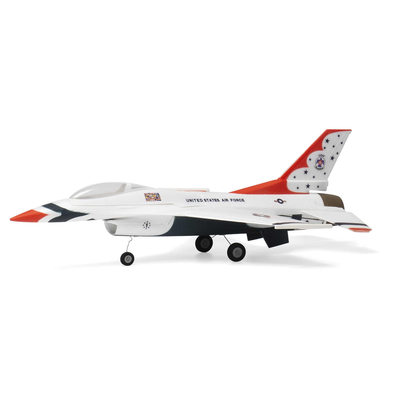 MinimumRC F-16 Thunder-Birds RC Plane for Adults, 30mm EDF 2S Brushless Power Delta Wing RC Jet Airplane with Gyro Stabilization, 290mm Wingspan Scale Model for Hobbyists - RTF