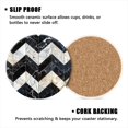 thumbnail image 3 of Bahomeck Drink Coasters Set Of 6 With Holder Pattern Made Of Black And White Marble Tiles Water Absorbent Ceramic Coasters Tabletop Protection,Suitable For Various Cup,Home Decor, 3 of 4