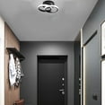 thumbnail image 3 of ADISUN LED Ceiling Light Flush Mount Lights Modern Ceiling Lamp Fixtures Double Rings Lights for Bedroom Kitchen (Cool White) Black, 3 of 5