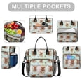 thumbnail image 2 of Highland Cow and Flower Print Insulated Leakproof Lunch Box for Women, Large Lunch Bag for Tween Teen Adult, Loncheras Para Mujer for Work Beach Travel Picnic Camping, 2 of 6