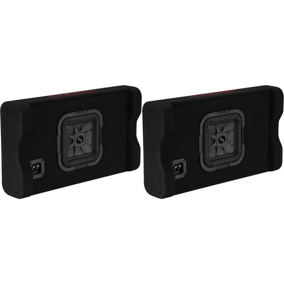Kicker (2) 49L7TDF82 Down-Firing 8" L7T 2-Ohm Subwoofer Enclosure Bundle