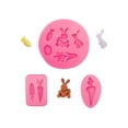 thumbnail image 5 of 6PCS Rabbit Carrot Egg Silicone Mold Fondant Chocolate Mould Cake Baking Tools, 5 of 5