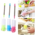 thumbnail image 1 of RUNROTOO 3 Pcs Brosse à Biberon Multifonctionnelle Têtes Rondes en Acier Inoxydable Couleur Aléatoire pour Parents, 1 of 3