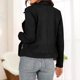 thumbnail image 5 of Chaqueta de motociclista para mujer cálida con cremallera chaqueta de moda abrigo de manga larga traje diario, 5 of 7