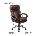 thumbnail image 5 of Flash Furniture Hercules Series High-Back LeatherSoft Office Chair with Extra Wide Seat, Brown, 5 of 14