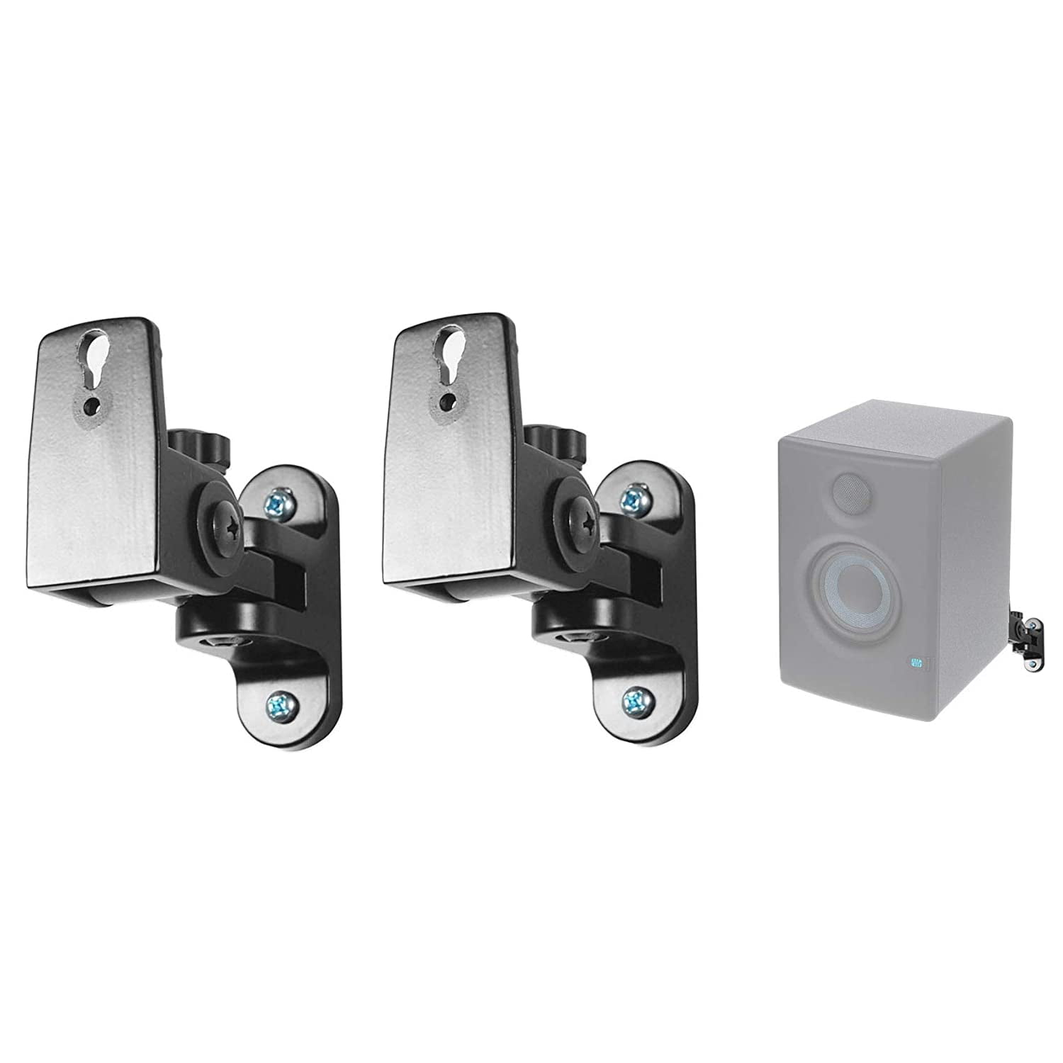 (2) Hidden Wall Mount Swivel Brackets for Presonus Eris E3.5 Studio