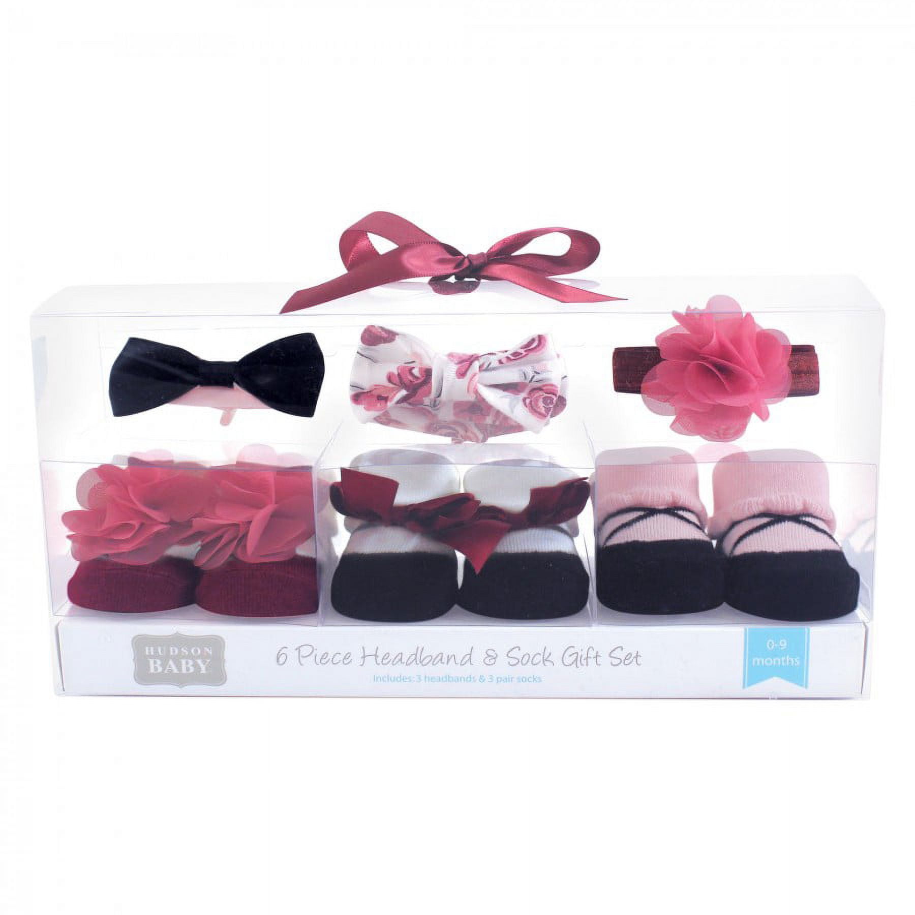 Hudson baby 6 piece headband and sock 2025 gift set