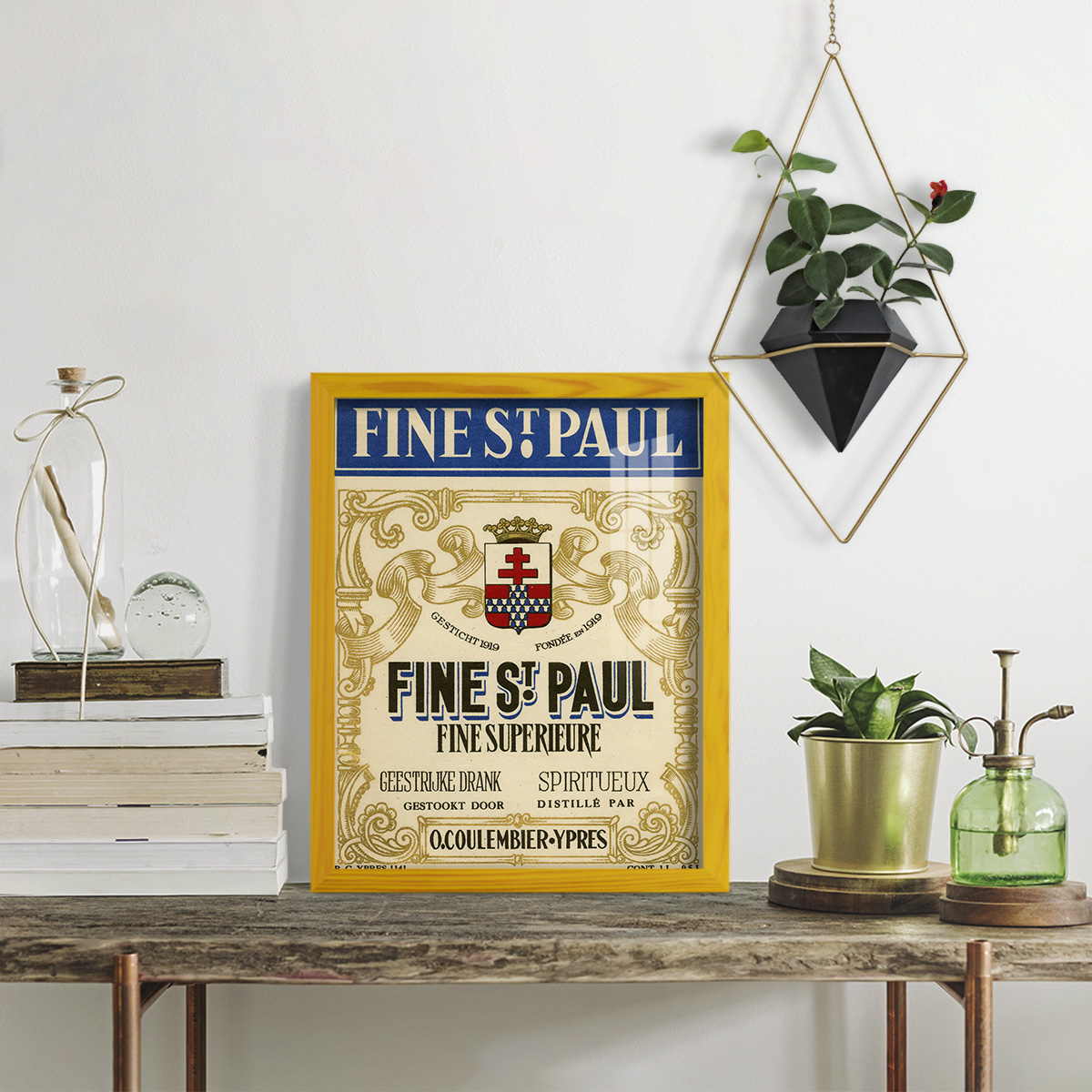 Fine St. Paul -Framed Print w/glass-Sunflower Yellow