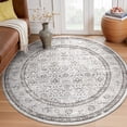 thumbnail image 3 of Rugs for Living Room Area Rug Carpet x Vintage Living Room Rugs for Bedrooms Machine Washable Rug for Dining Room Nusery Floral Distressed Grey Rug, 3 of 7