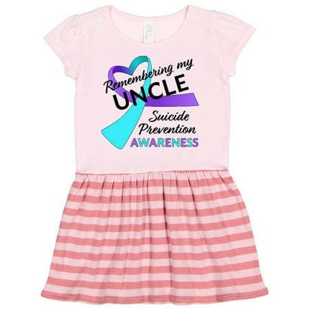 

Inktastic Remembering my Uncle- suicide prevention awareness Gift Toddler Girl Dress