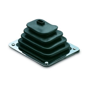 Hurst Botte de Dérailleur 1148429 pour Utilisation avec les Dérailleurs Hurst Indy; Noir; Caoutchouc; avec Plaque de Garniture Chromée et Matériel de Montage