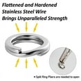 thumbnail image 6 of Dr.Fish 100 Pack Fishing Stainless Steel Split Ring High Strength, 6 of 7