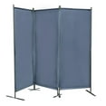 thumbnail image 2 of Topcobe 3-Panel Freestanding Privacy Screen for Study Balcony, 6 Ft Tall Modern Room Divider for Bedroom Living Room Dining Room, Portable Trifold Wall Divider for Home Office, Gray, 2 of 11