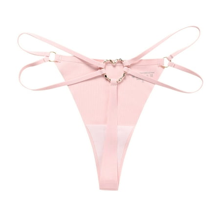 

Strungten Women s Seamless Thong Metal Ring Cotton Crotch Breathable Underwear