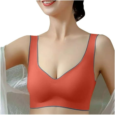 

Bras for Women Push up Wire Strapless Push up Bra Red L