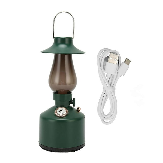 Bluetooth Speaker Lamp Retro Dimmable Candlelight Ambient Lighting Effect Bedside Lamp with Bluetooth Speaker for Home Green
