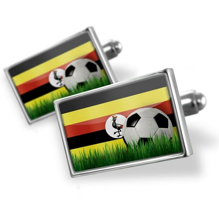 Cufflinks Soccer Team Flag Uganda - NEONBLOND