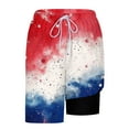 thumbnail image 5 of Ceisia Men's Independence Day Print Swim Trunks Elastic Waist Drawstring Pockets Built-in Lining Red M Gifts for Father, 5 of 6