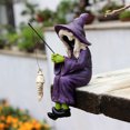thumbnail image 4 of Ornamento de Estatua de Brujas, Estatua de Bruja Versátil de Pesca Realista Para Patio para Jardín, 4 of 7
