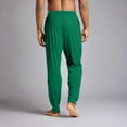thumbnail image 5 of GrmtClth Pajama Pants Men Lounge Jogger Night Pants Soft Classic Pj Bottoms with Drawstring & Pockets Green L, 5 of 9