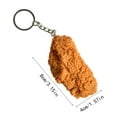 thumbnail image 2 of Realistic Fried Chicken Keychain, Funny Food-Shaped Novelty Bag Charm for Keys, Backpacks, and Gifts, 2 of 3