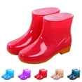 thumbnail image 3 of XIMIN Women's Transparent Rain Shoes Waterproof Rain Boots Work Ankle Boots Adult Booties Stylish Rubber Non-slip Shoes Car Wash Footwear for Lawn Care,Gardening, 3 of 3