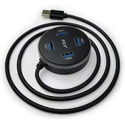 HKN 4-Port USB3.0 Hub, 3ft Cable, USB Hub, Slim & Portable, Super Speed for MacBook, Mac Pro, Mac Mini, iMac, Surface