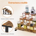 thumbnail image 4 of Elevador de madera de 4 niveles con soporte de metal, soporte de colonia de 13.9 pulgadas, organizador de perfume, estante de exhibición para fragancia, cuidado de la piel, figurita, 4 of 9