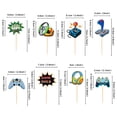 thumbnail image 2 of Adornos para cupcakes, adorno para cupcakes con purpurina vibrante, perfecto para celebraciones con temática de controlador de videojuegos para adolescentes, 2 of 7