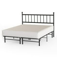 Rest Haven Steel Vertical Bar Metal Headboard, Black, Full