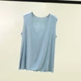 thumbnail image 2 of ZVNAΖH Women's Plus Size Modal Tank Top, V-Neck Ruffle Hem Sleeveless Summer Layering Tops Undershirt, M-5XL, 2 of 5