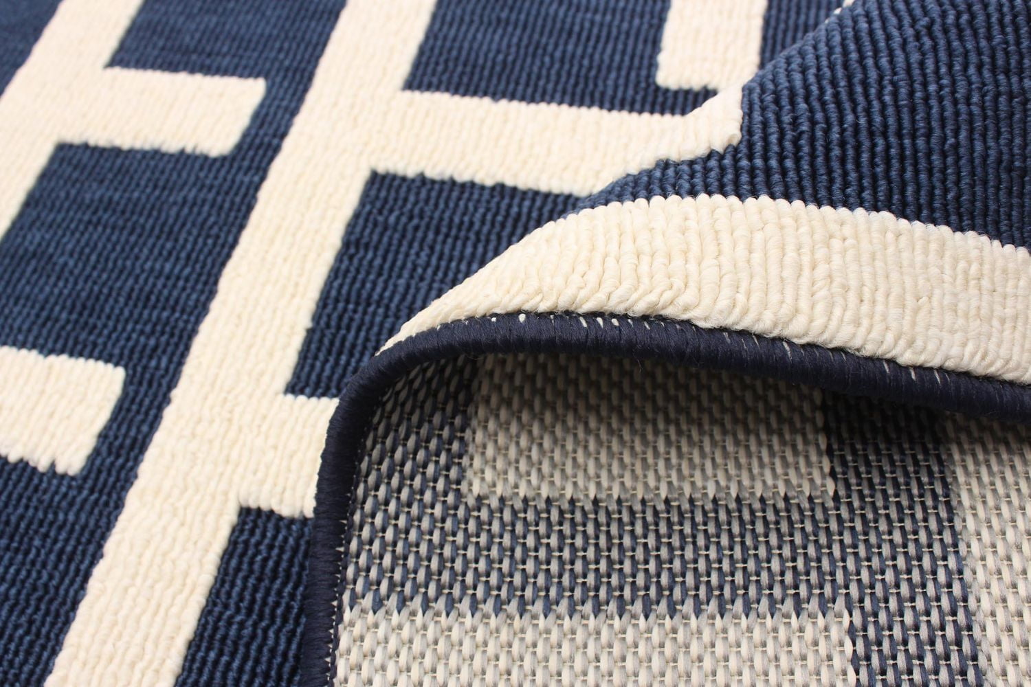 ECARPET Indoor/Outdoor for Balcony, Patio and Garden Villa Blue Rug