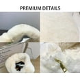 thumbnail image 5 of Women Plush Tote Bag Fluffy Underarm Purse Faux Fur Shoulder Handbag Fuzzy Tied Bag Winter Christmas Gifts, 5 of 6