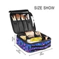 thumbnail image 3 of FORMRS Travel Makeup Bag Large Capacity Train Case Cosmetic Organizer with Adjustable Dividers, Neon Pink Starfish, 3 of 8