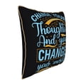 thumbnail image 2 of Fotbe Not All Those Who Wander Are Lost 2 Pattern Velvet Decorative Throw Pillow Covers with Elegant Piping, Soft Plush Cushion Cover for Sofa, Bed, Car, Office-16"x16", 2 of 8