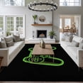 thumbnail image 4 of Green Game Controller Area Rug 6x9 FT, Non Slip Living Room Throw Carpet, Modern Art Gaming Handheld Black Washable Soft Large Floor Carpet Non-Shedding Rug for Bedroom Dining Room Play Room, 4 of 9