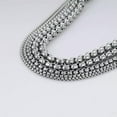 thumbnail image 2 of 2/3/4/5/6/8MM Men's Chain Stainless Steel Round Box Link Necklace 18-36inch hot, 2 of 9
