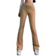 thumbnail image 1 of Pantalones De Cintura Elástica Para Mujer Pantalones de pierna acampanada Pantalones acampanados de talle alto de estilo informal de moda (Marrón M) Ygjytge para Mujer Marrón T M, 1 of 7