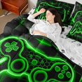 thumbnail image 4 of Castle Fairy Teens Green Gamepads Bedding Comforter Set,Video Game Queen Bedding Sets, 4 of 8