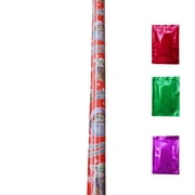 Mandalorian Galaxy Star Wars Red Premium Gift Wrapping Paper (1 Roll, Total 60 sq ft) Easy-Cut Grid Lines Presents Wrap Kids Birthday Christmas Party Supply with Bonus Snoep in Beperkte Oplage