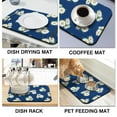 thumbnail image 4 of 2 Pack Washable Rubber Daisy Cute Floral Dish Drying Mats for Kitchen Counter Home Large Coffee Bar Pad Accessories and Decor for Utensils Stemware (2pcs 18''x24''+19.5''x12''), 4 of 6