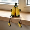 thumbnail image 6 of Cute Resin Fruit Figurines with Dangling Legs – Whimsical Apple, Banana & Strawberry Shelf Sitters for Home Office Desk Decor & Funny Gift, 6 of 7