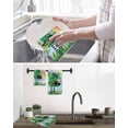 thumbnail image 5 of St. Patrick's Day Kitchen Dish Towels for Drying Dishes Set of 3, Green Shamrock Hat Ladybirds Daisy Rainbow Waffle Weave Microfiber Hand Tea Bathroom Towels Quick Dry & Absorbent Towel 15.7x23.6, 5 of 7