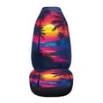 thumbnail image 3 of Jeiento Hawaii Sunset Car Seat Cover for Front Seat1 Piece Breathable Front Seat Cover Protection Elastic High Back Driver Seat Cover Interior Accessories Universal Fit Most Cars, 3 of 6