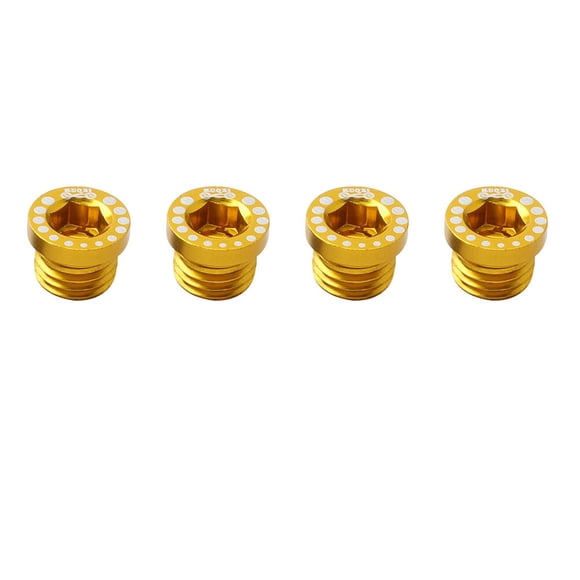 KAKOWELY brake screw 4Pcs Aluminum Screw Bolt For V Brake Hole V Brake Boss Cantilever Brakes Post Mount Screws M10*1.25 MTB Fixed Gear Road Bike Golden0.47"X0.38"X0.38"