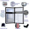 thumbnail image 3 of Costway Refrigerator Small Freezer Cooler Fridge Compact 3.2 cu ft. Unit, 3 of 10