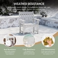 thumbnail image 4 of WestinTrends Malibu 5-Piece HDPE Outdoor Patio Chair and Round Table Dining Set, White, 4 of 15