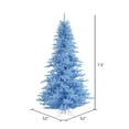 thumbnail image 2 of Vickerman 7.5' Sky Blue Fir Slim Artificial Christmas Tree, Blue  Dura-lit LED Lights, 2 of 4