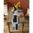 thumbnail image 4 of Hokiten Table Runners 90 Inches Long Dress Scarves, Black Grey Ombre Farmhouse Coffee/Dining/Kitchen Table Runner for Living Room, Vintage Abstract Smear Aesthetics 13x90 Inch, 4 of 7
